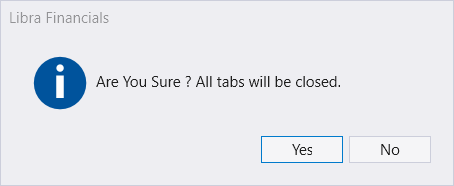 The Switch server question: Are You Sure ? All tabs will be closed, with Yes and No
