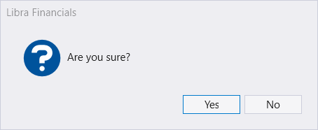The confirmation Delete raises: Are you sure? with Yes and No