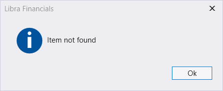 The message a transfer shows when the sending warehouse holds none of the item